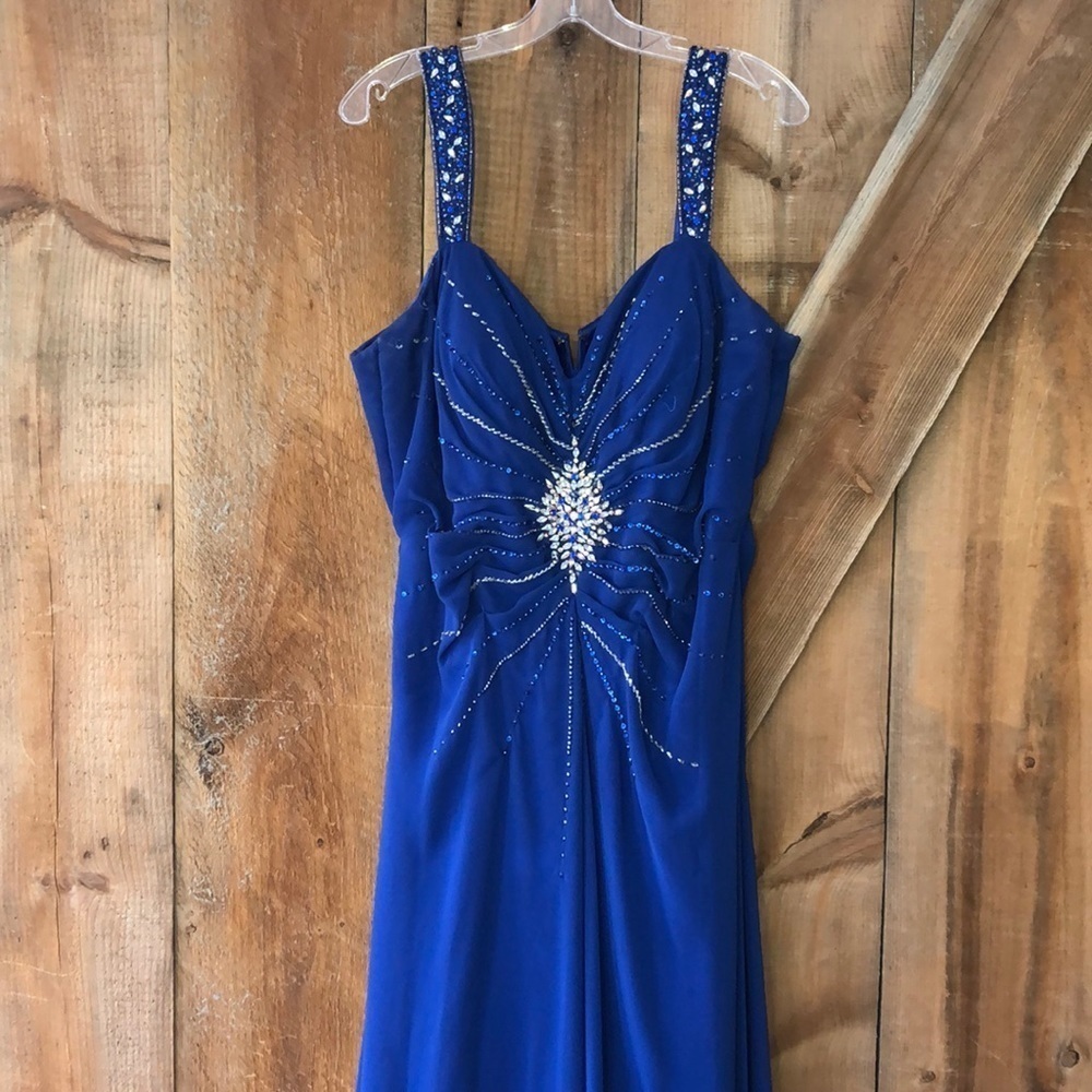 MONTAGE By Mon Cheri Cobalt Blue Dress Size 18